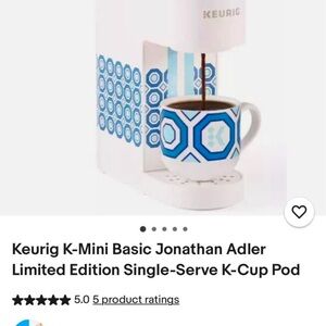 Keurig K-Mini White and Blue Coffee Maker